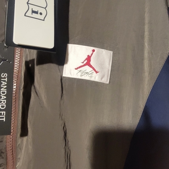 Jordan Mens Jacket Size XXL Flight Warm-Up Lightweight AJ 5 Gray  Sample - Picture 4 of 6
